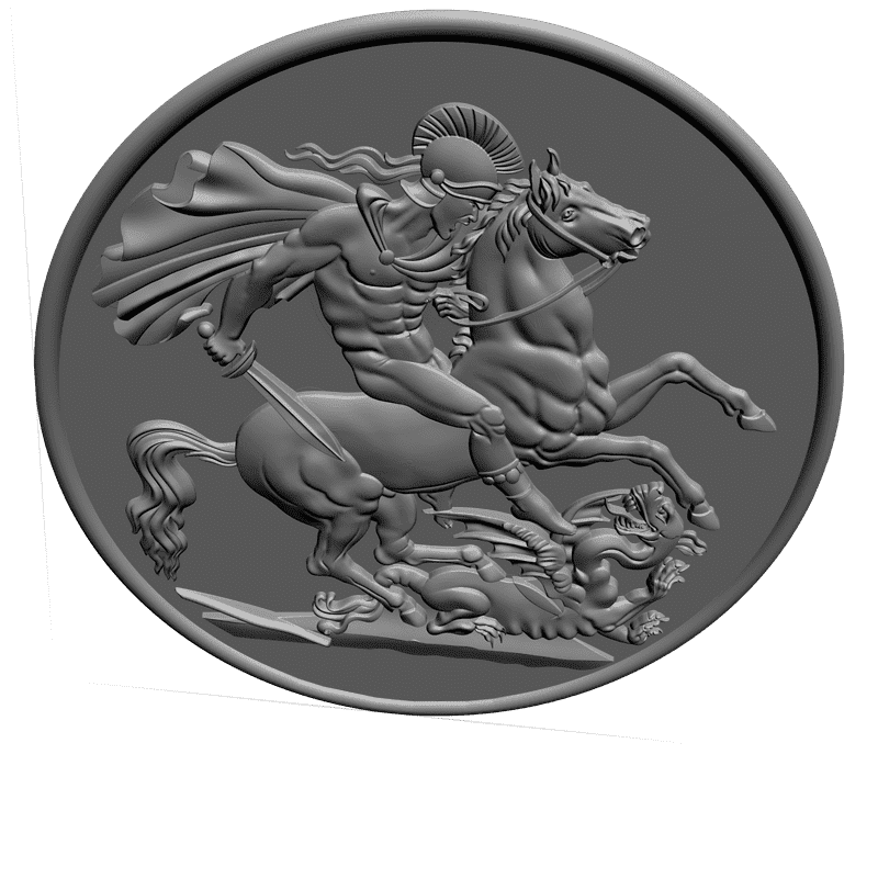 картинка Георгий Победоносец P4-058 3D-STL.COM