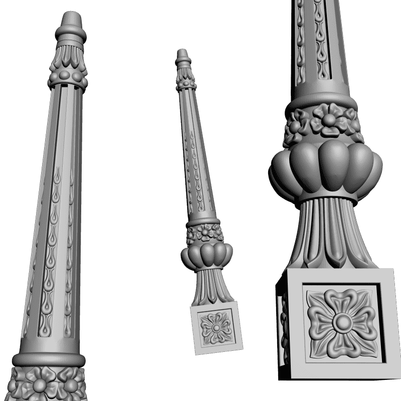 картинка Ножка мебельная M6-072 3D-STL.COM