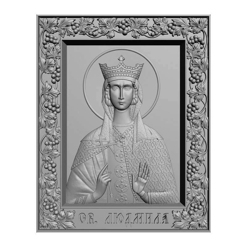 картинка Святая Людмила V3-158 3D-STL.COM