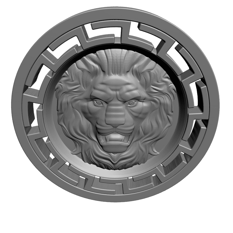 картинка Медальон Лев RY6-007 3D-STL.COM