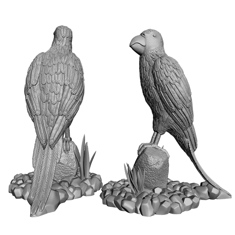 картинка Попугай F3-032 3D-STL.COM