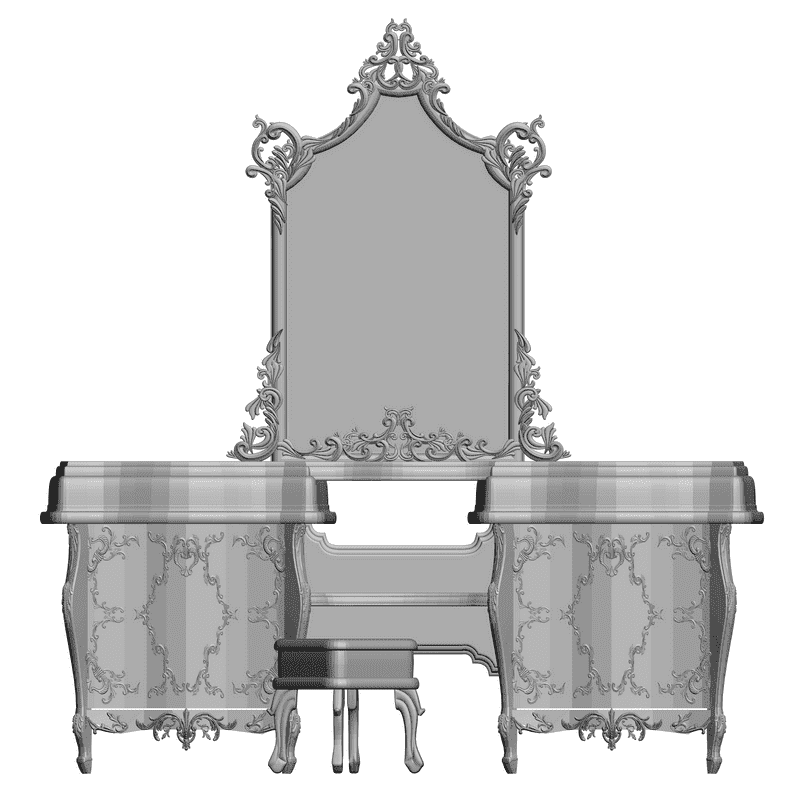 картинка Комод с зеркалом M2-005 3D-STL.COM