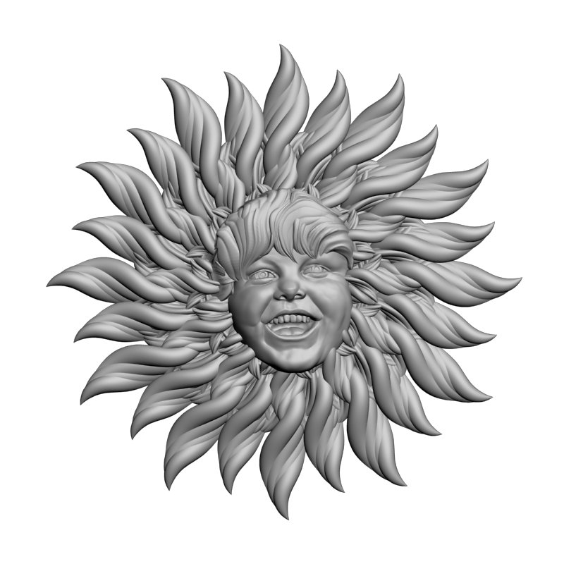 картинка Солнце-мальчик P4-513 3D-STL.COM