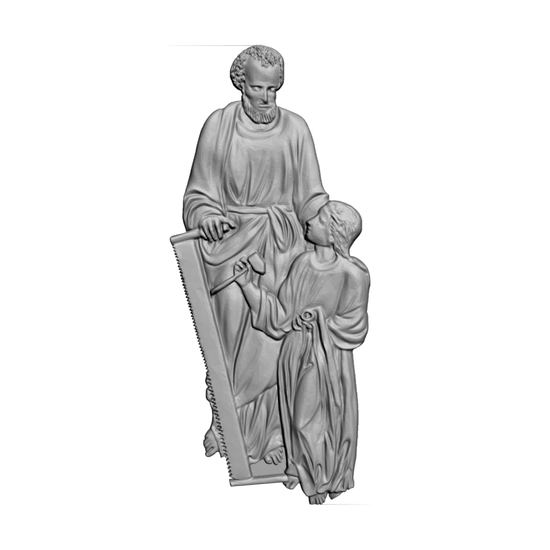 картинка Старик и ребёнок L1-130 3D-STL.COM