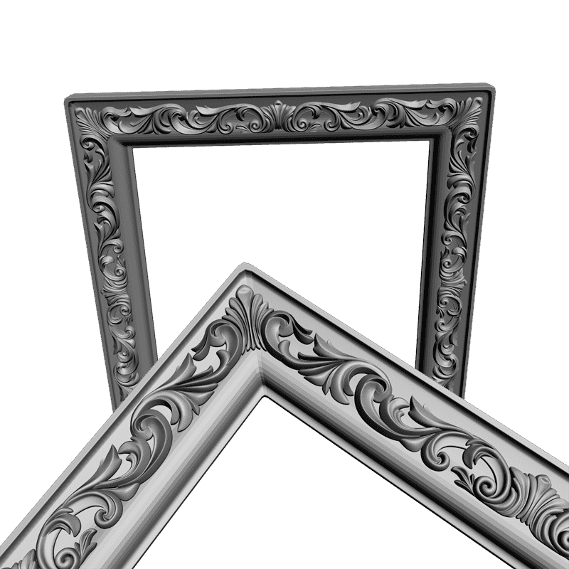 картинка Рамка квадратная резная D14-109 3D-STL.COM