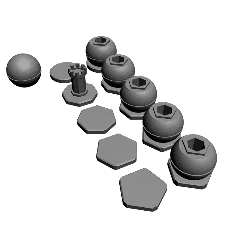 картинка Набор шахмат. Покемоны PI3-115 3D-STL.COM