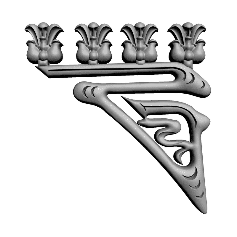 картинка Угловой элемент D19-004 3D-STL.COM