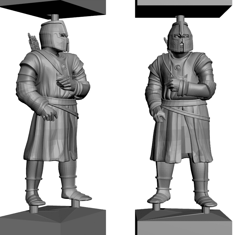 картинка Набор шахмат. Крестоносцы PI3-096 3D-STL.COM