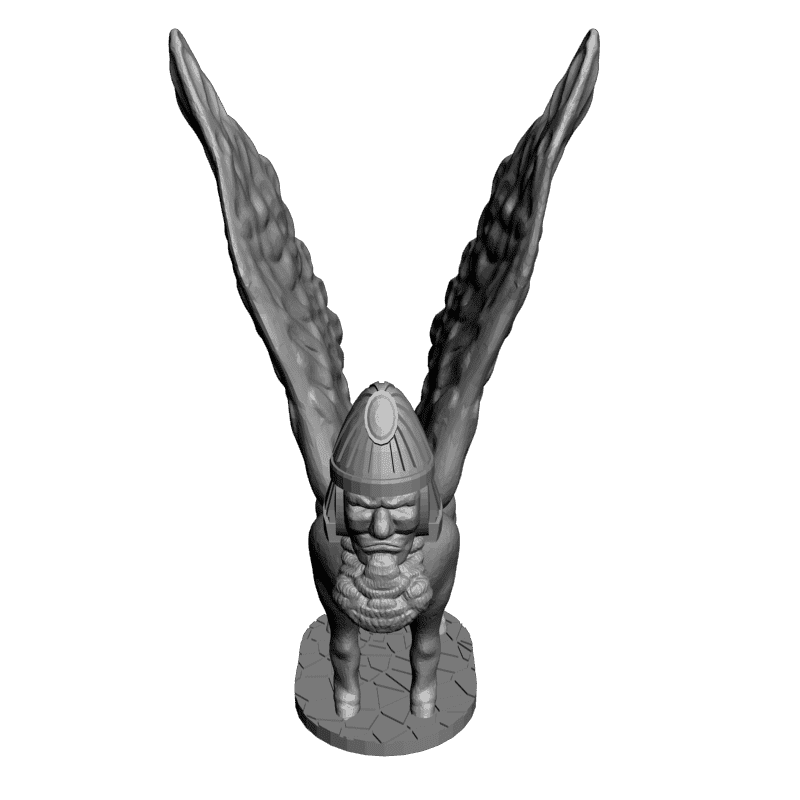 картинка Грифон с головой человека PI1-177 3D-STL.COM