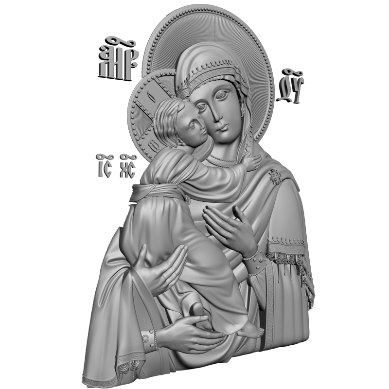 картинка Богородица троерукая V6-076 3D-STL.COM