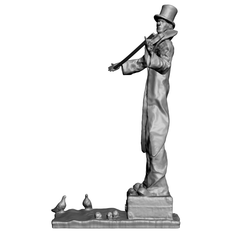картинка Скрипач и голубь L3-173 3D-STL.COM