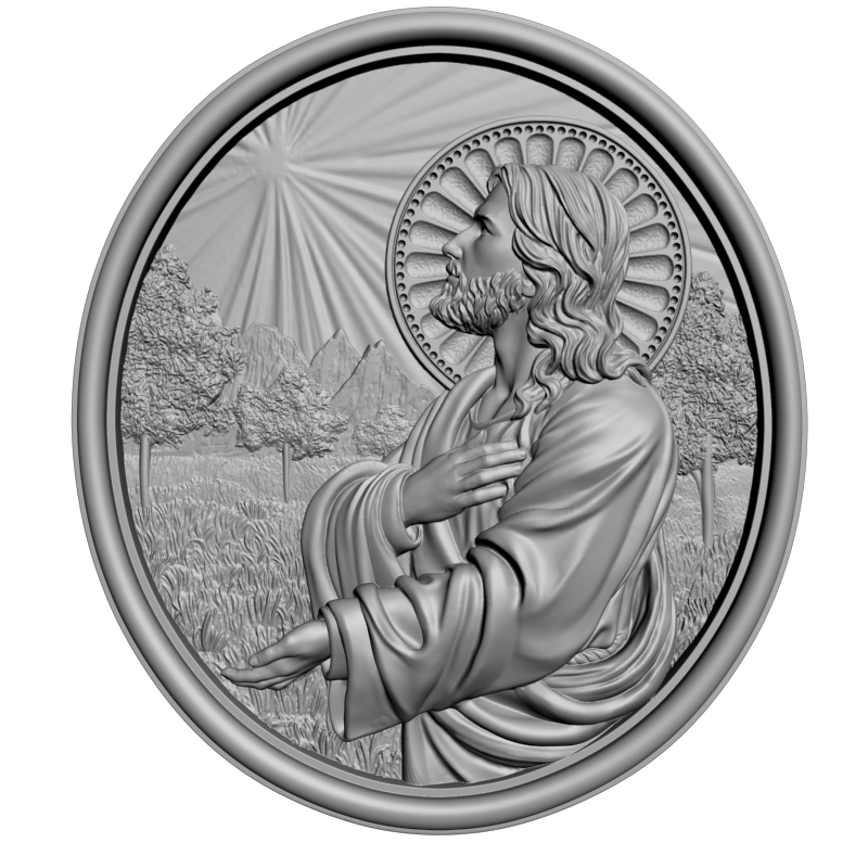 картинка Панно. Иисусова молитва D12-711 3D-STL.COM