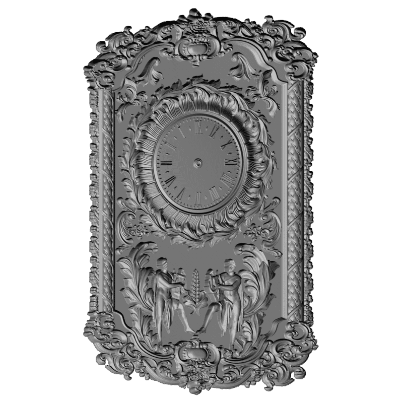 картинка Часы Юноши и лирами P3-156 3D-STL.COM
