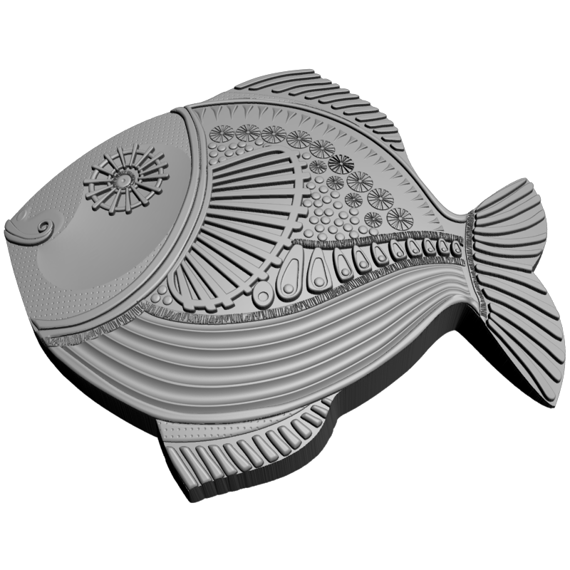 картинка Рыба орнамент P4-418 3D-STL.COM