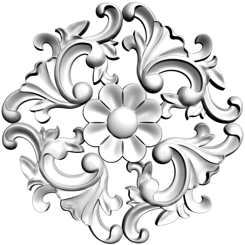картинка Розетка резная D16-293 3D-STL.COM