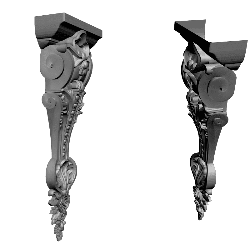картинка Кронштейн резной D9-175 3D-STL.COM