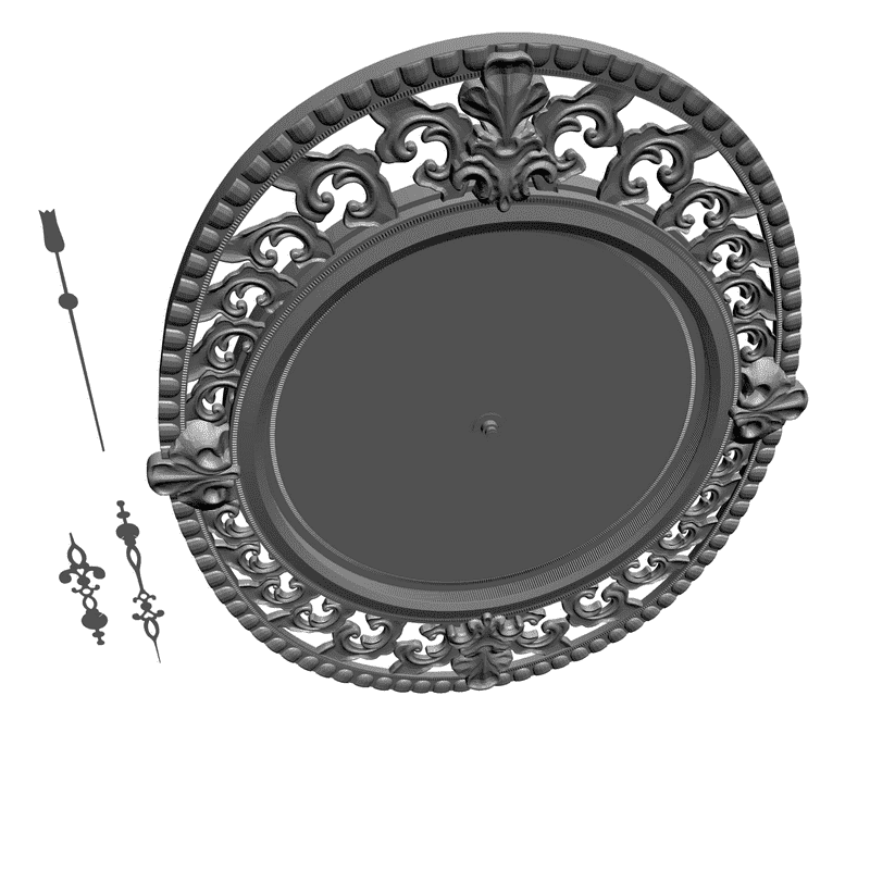 картинка Ажурные часы P3-005 3D-STL.COM