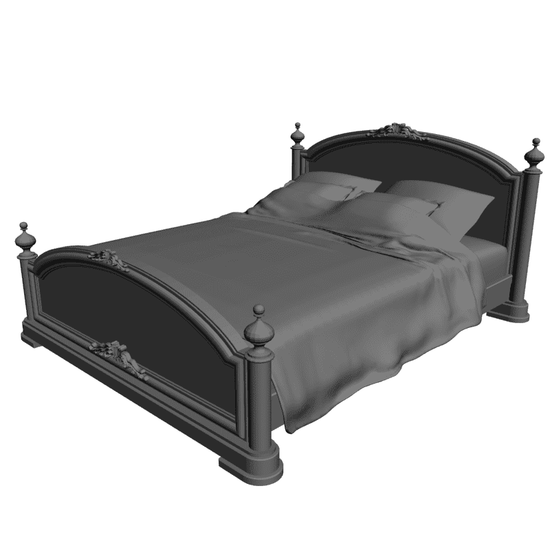 картинка Кровать резная Империо M4-120 3D-STL.COM