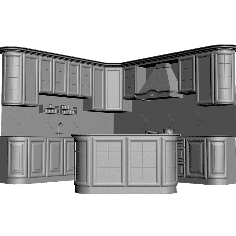 картинка Кухня M5-017 3D-STL.COM