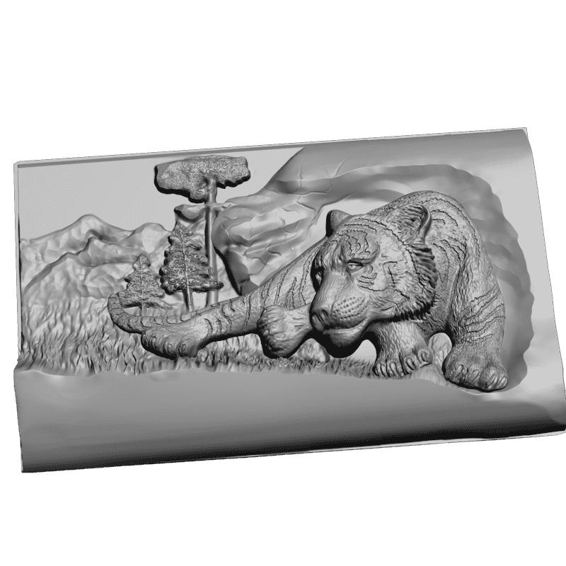картинка Тигр D12-589 3D-STL.COM