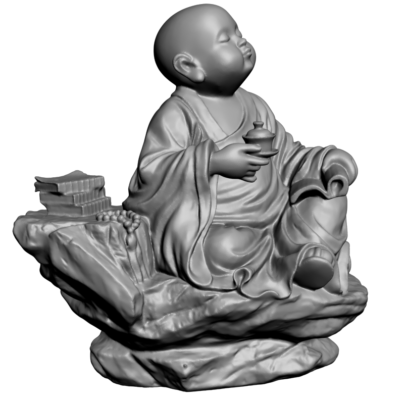 картинка Маленький Монах пьёт чай L3-220 3D-STL.COM