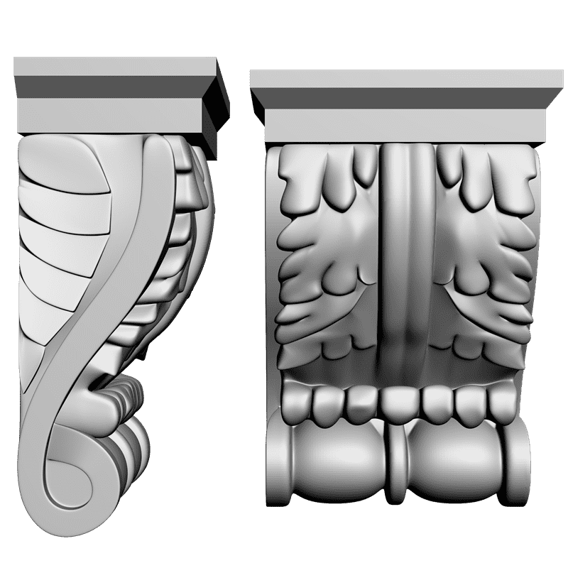 картинка Кронштейн резной D9-151 3D-STL.COM