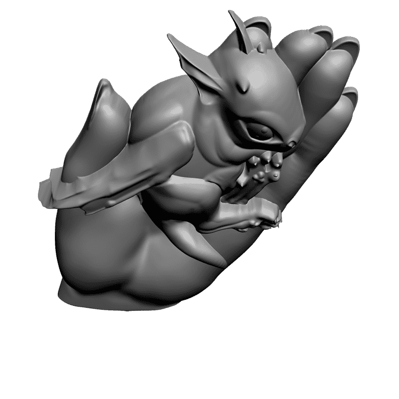 картинка Дракоша на руке F6-012 3D-STL.COM