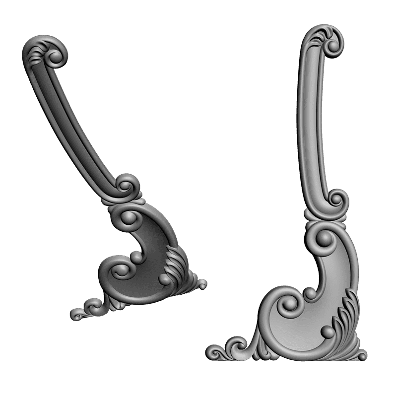 картинка Деталь рамки резной D14-294 3D-STL.COM