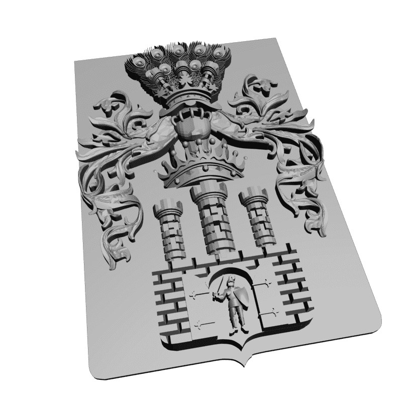 картинка Рыцарский герб RG1-068 3D-STL.COM