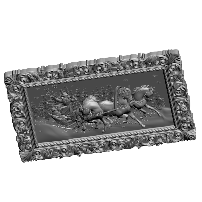 картинка С Новым Годом D12-789 3D-STL.COM