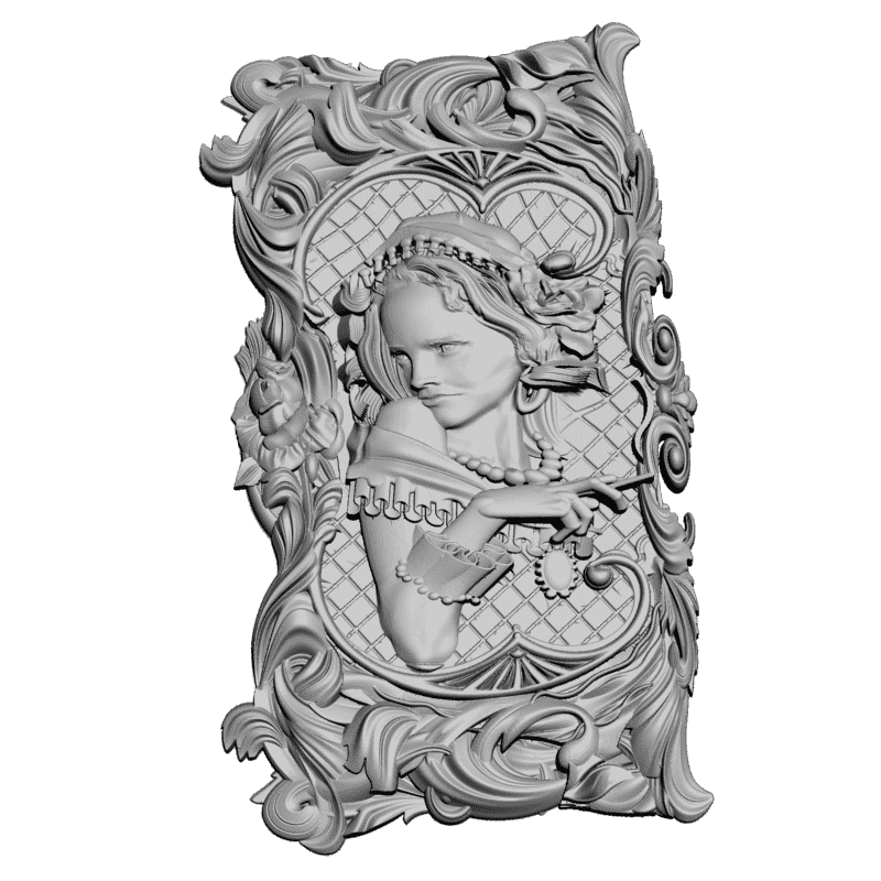 картинка Леди с сигаретой PI2-086 3D-STL.COM
