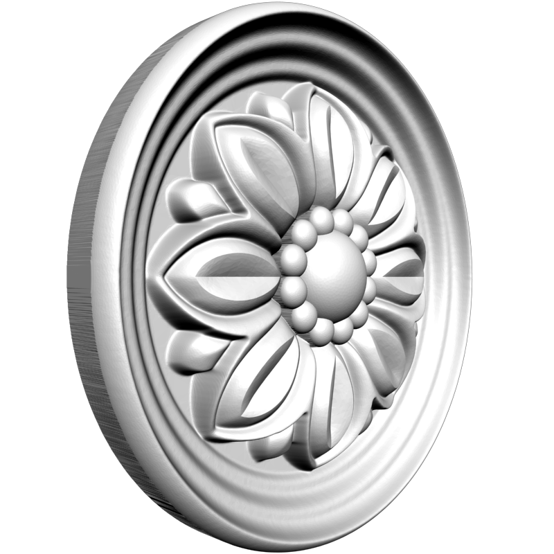 картинка Розетка резная круглая D16-288 3D-STL.COM