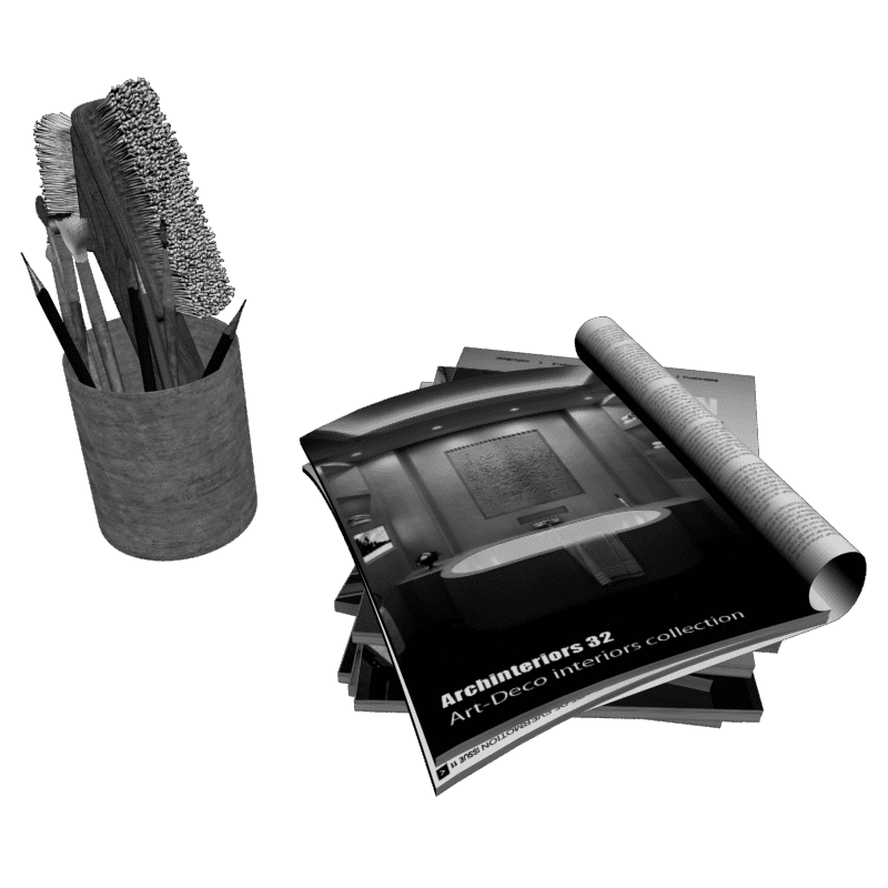 картинка Журналы и карандаши P4-255 3D-STL.COM