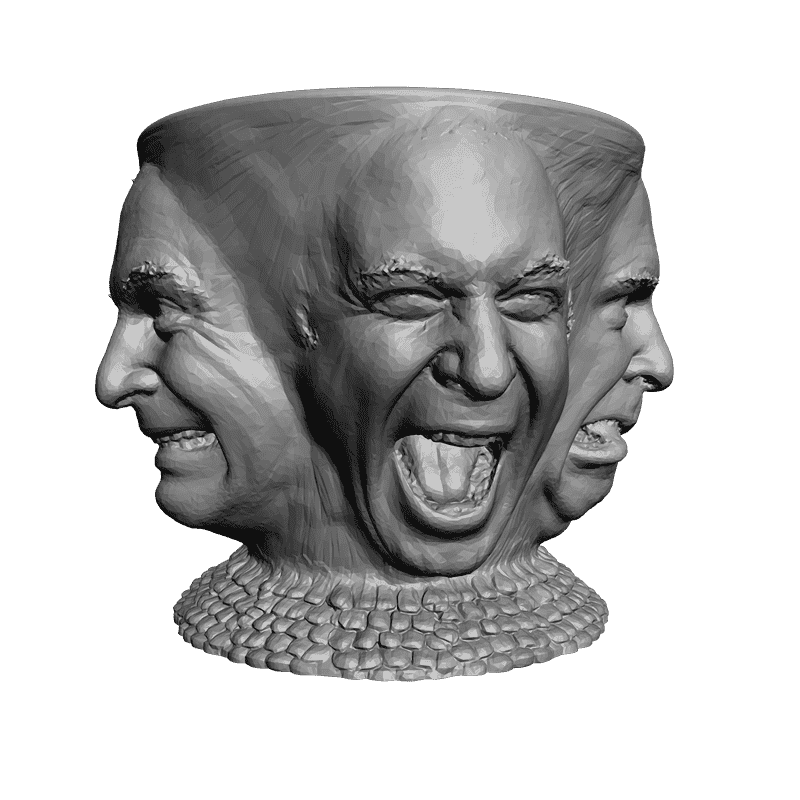 картинка Кружка с лицами H5-018 3D-STL.COM