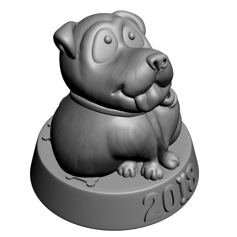 картинка Собака-2018 RP4-006 3D-STL.COM