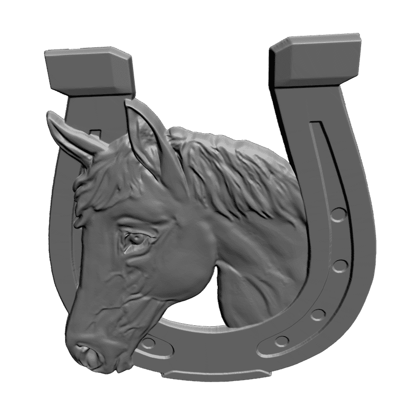 картинка Конь в подкове P4-046 3D-STL.COM