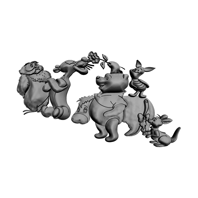 картинка Винни Пух и другие PI1-033 3D-STL.COM