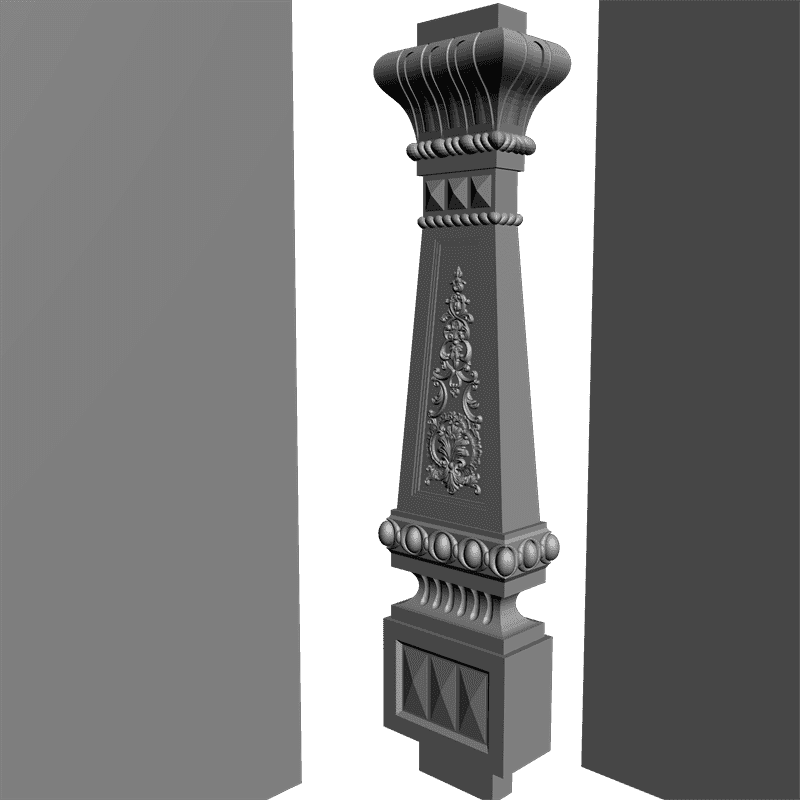 картинка Столб резной D17-035 3D-STL.COM
