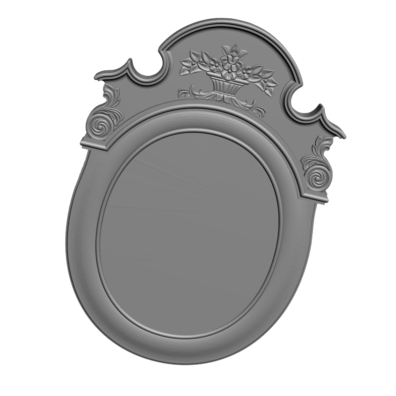картинка Рама резная Овал D14-429 3D-STL.COM