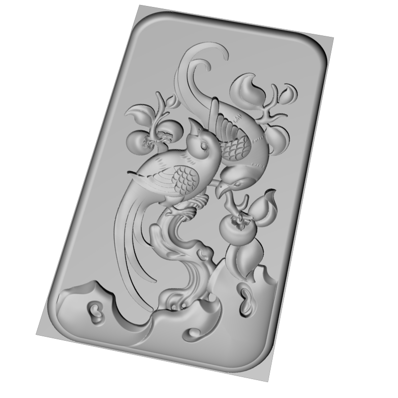 картинка Две птички D12-591 3D-STL.COM