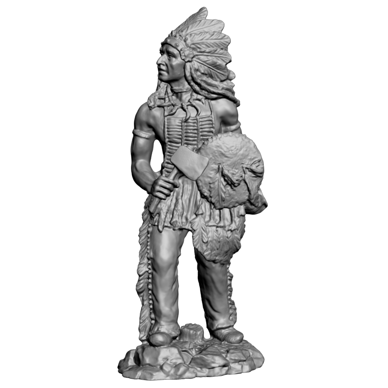картинка Индеец в рост L3-180 3D-STL.COM