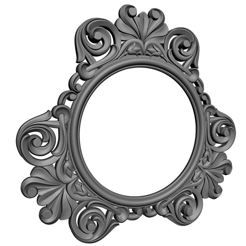 картинка Рама резная круглая D14-446 3D-STL.COM