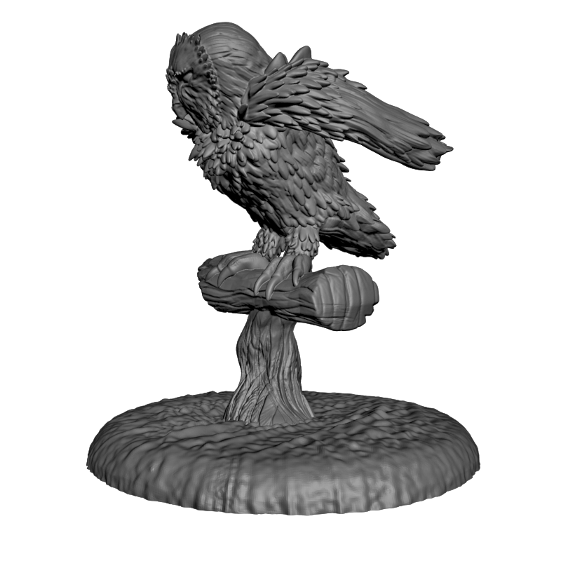 картинка Сова на декоративной подставке F3-084 3D-STL.COM