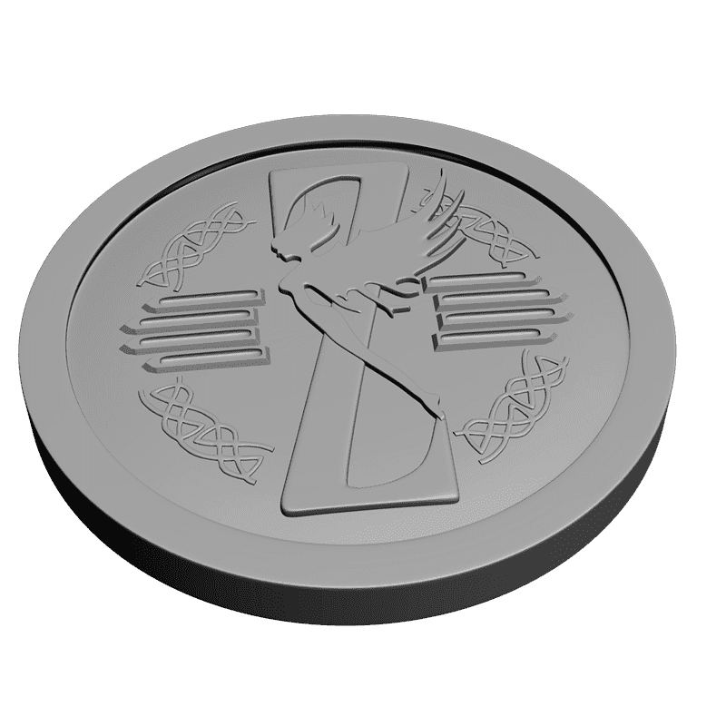 картинка Зан Зара двухсторонняя монета P4-190 3D-STL.COM