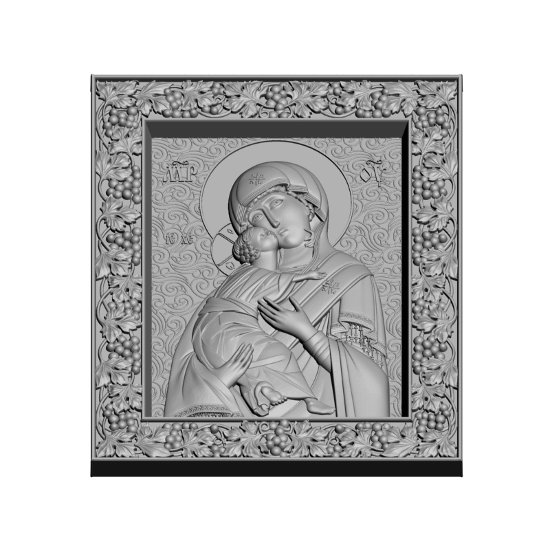 картинка Владимирская Божья Матерь V3-466 3D-STL.COM
