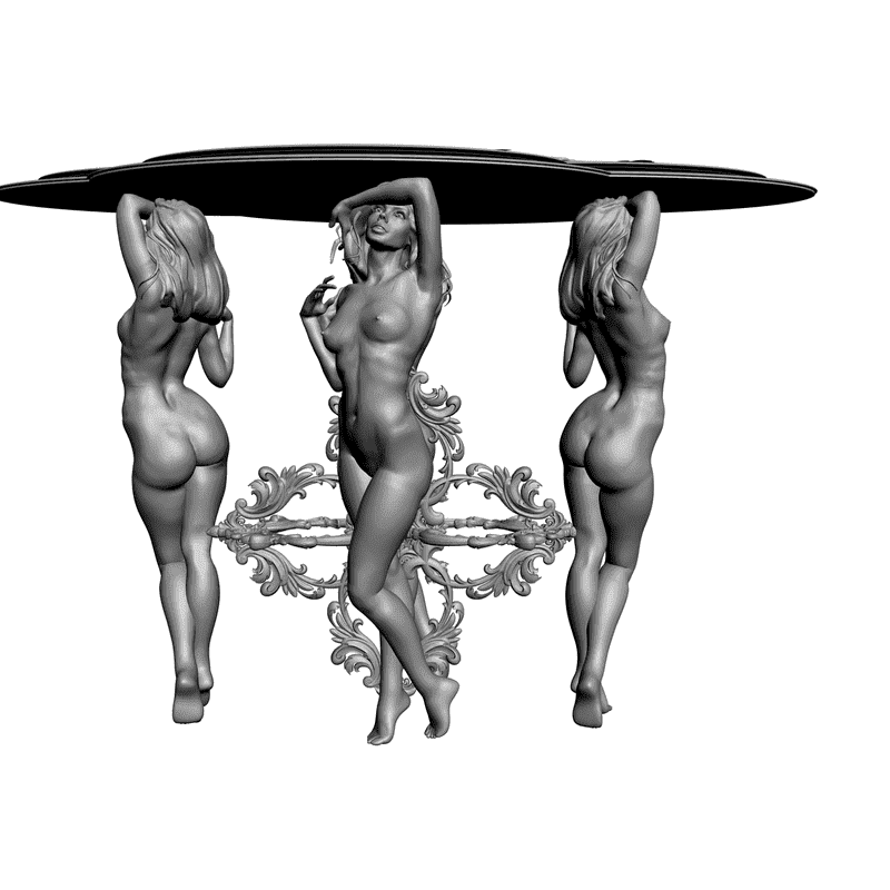 картинка Стол с девушками M8-002 3D-STL.COM