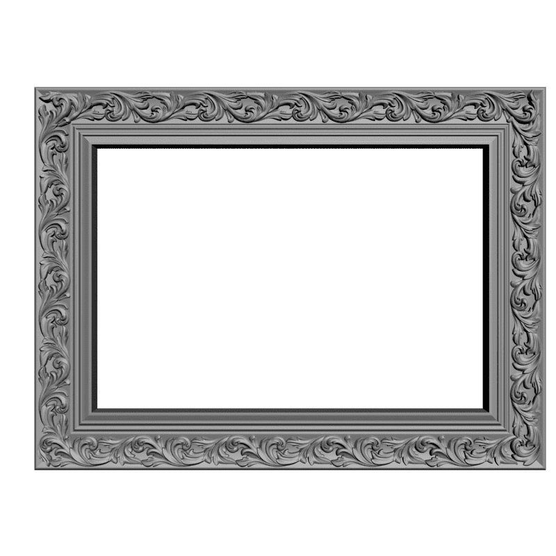 картинка Рама резная прямоугольная D14-303 3D-STL.COM