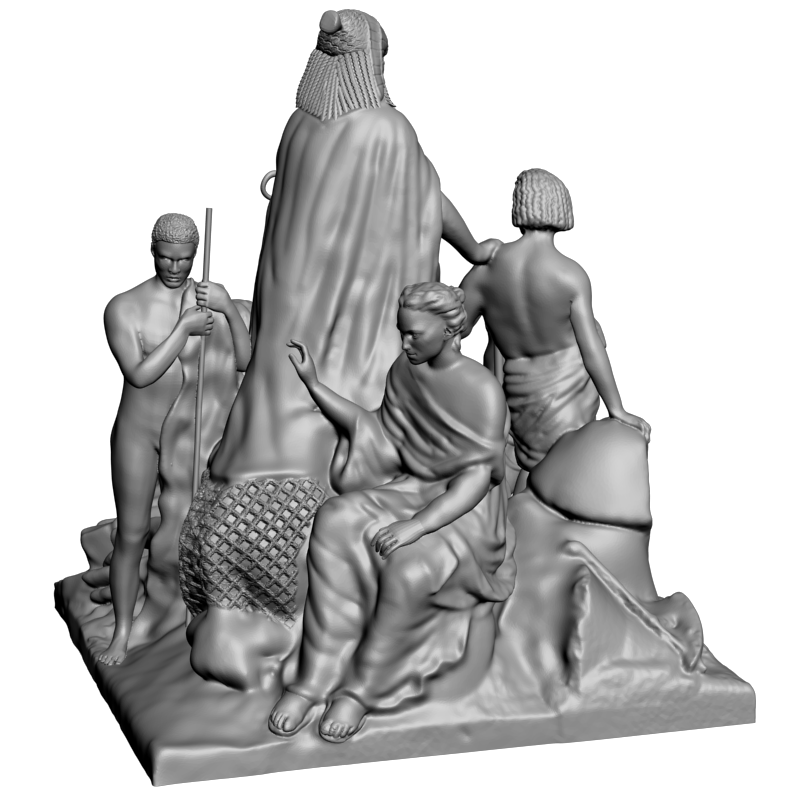 картинка Сельские жители и верблюд L3-182 3D-STL.COM