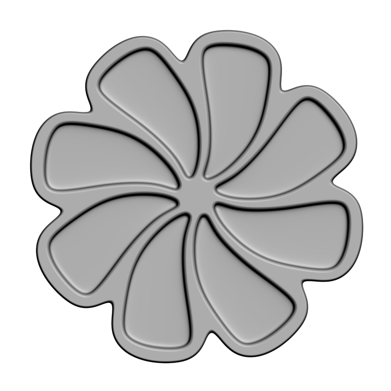 картинка Поднос цветок P4-599 3D-STL.COM