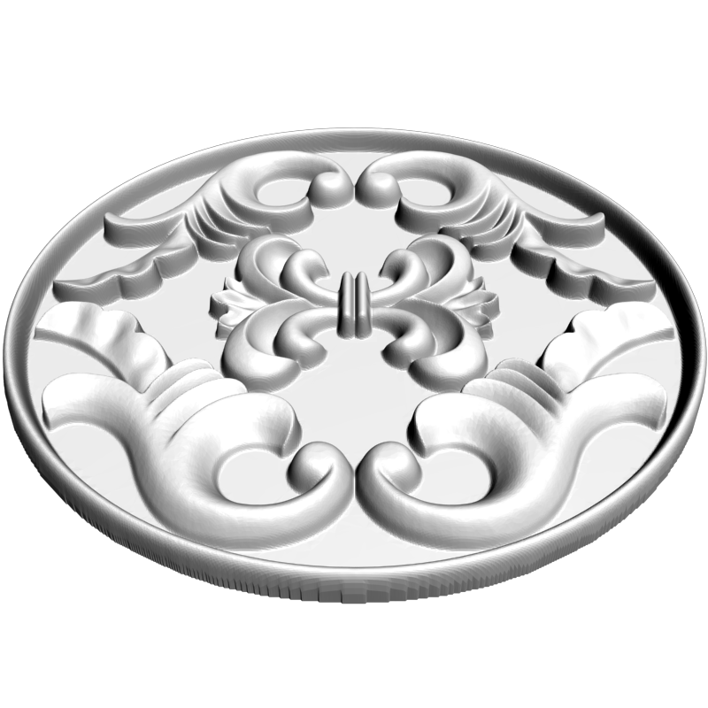картинка Розетка резная круглая D16-296 3D-STL.COM